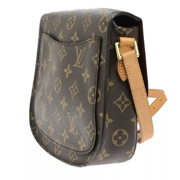 LOUIS VUITTON Saint Cloud MM Shoulder Bag Monogram Leather Brown M51243 17FA183 - Picture 12 of 16